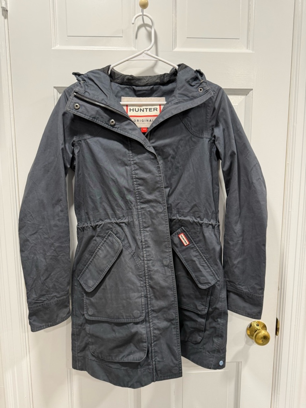 Hunter Women's Hooded Raincoat - Charcoal